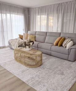 Miss Amara Naia Ivory And Grey Distressed Tribal Rug All Rugs