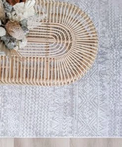 Miss Amara Naia Ivory And Grey Distressed Tribal Rug All Rugs