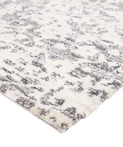 Miss Amara Nakoma Grey And Ivory Floral Tribal Runner Rug