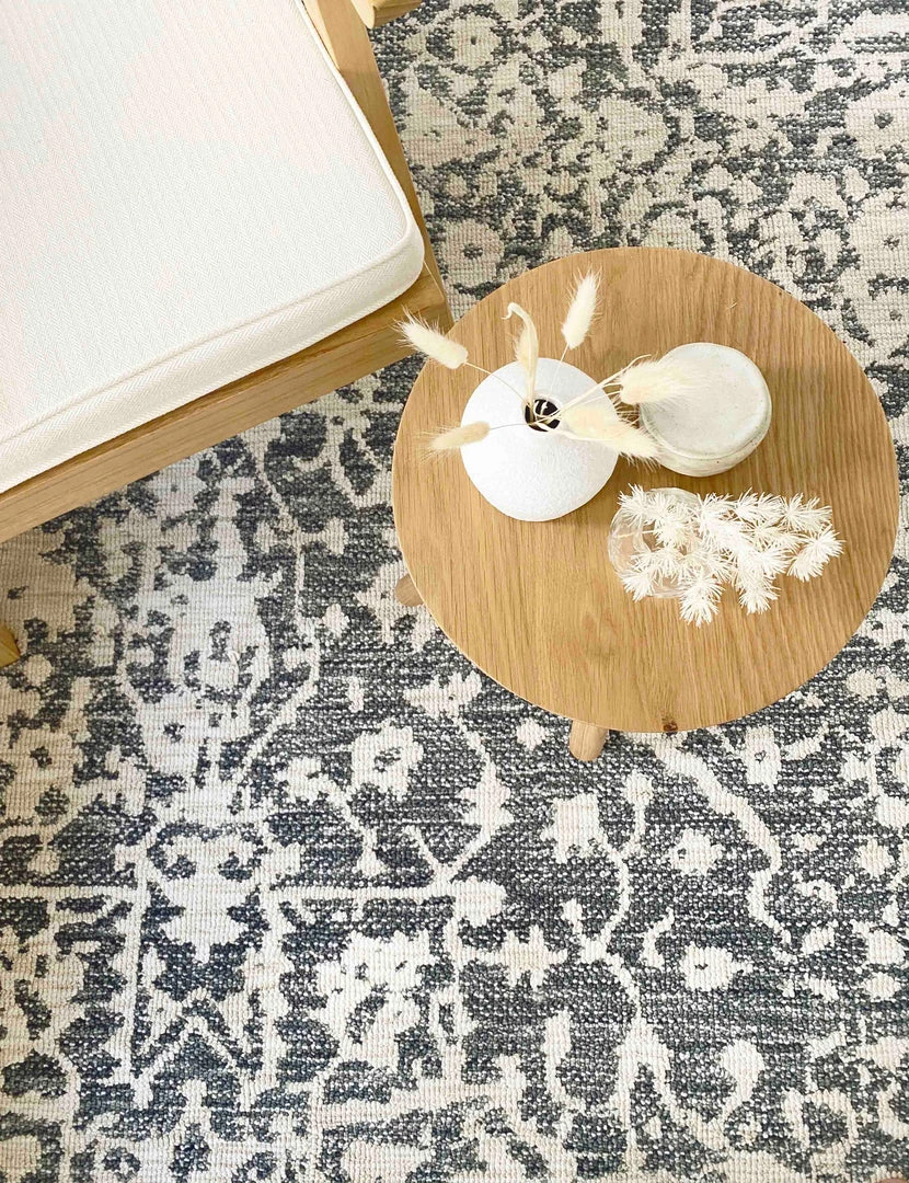 Miss Amara Nakoma Grey And Ivory Floral Tribal Rug