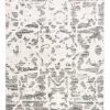 Miss Amara Nakoma Grey And Ivory Floral Tribal Runner Rug