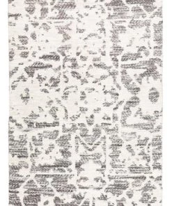 Miss Amara Nakoma Grey And Ivory Floral Tribal Runner Rug