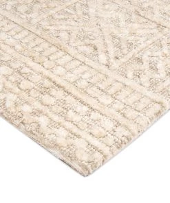 Miss Amara Naomi Ivory Grey And Brown Tribal Textured Rug
