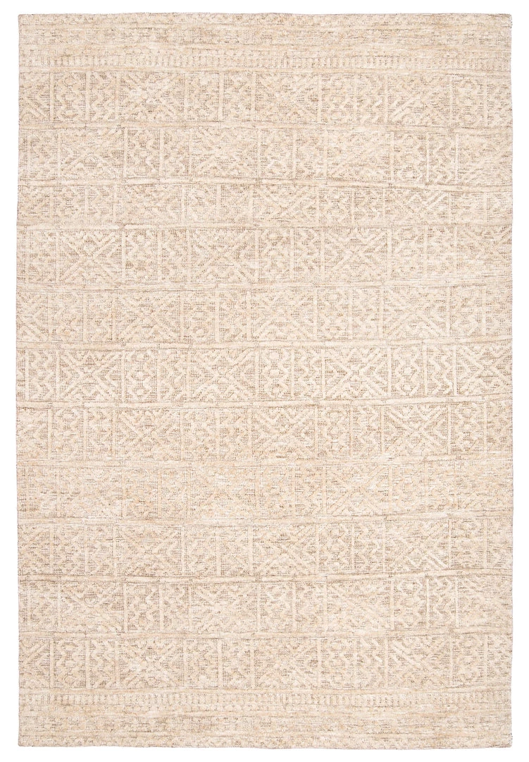Miss Amara Naomi Ivory Grey And Brown Tribal Textured Rug