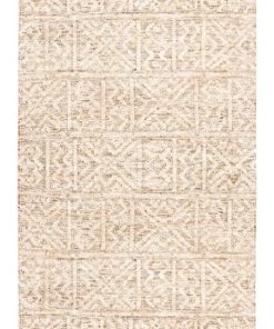Miss Amara Naomi Ivory Grey And Brown Tribal Textured Runner Rug