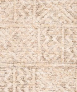 Miss Amara Naomi Ivory Grey And Brown Tribal Textured Runner Rug