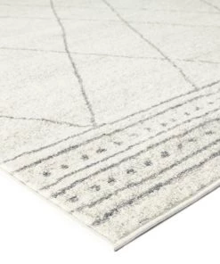 Miss Amara Naroa Grey And Ivory Diamond Tribal Rug All Rugs