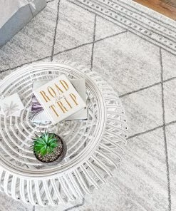 Miss Amara Naroa Grey And Ivory Diamond Tribal Rug All Rugs