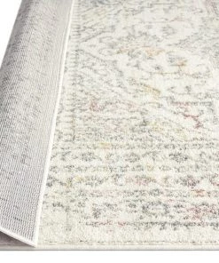 Miss Amara Nasya Pink Yellow And Grey Traditional Medallion Rug