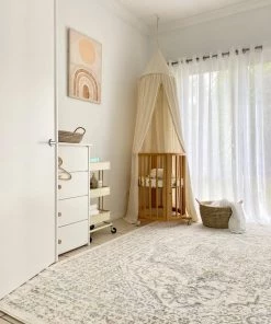 Miss Amara Nasya Pink Yellow And Grey Traditional Medallion Rug