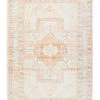 Miss Amara All Rugs Natalya Orange And Cream Transitional Washable Rug