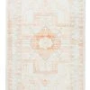Miss Amara Natalya Orange And Cream Transitional Washable Runner Rug All Rugs