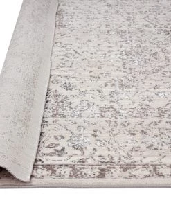 Miss Amara Natasha Cream And Silver Grey Traditional Floral Rug