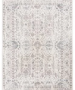 Miss Amara Natasha Cream And Silver Grey Traditional Floral Rug