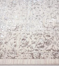 Miss Amara Natasha Cream And Silver Grey Traditional Floral Rug