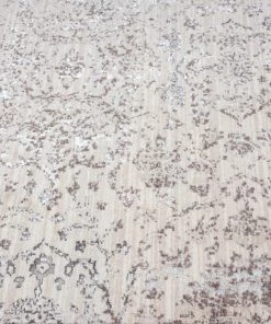 Miss Amara Natasha Cream And Silver Grey Traditional Floral Runner Rug All Rugs