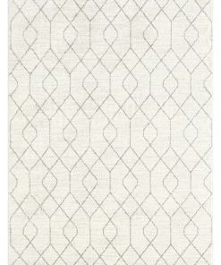 Miss Amara Neda Grey And Ivory Diamond Pattern Rug