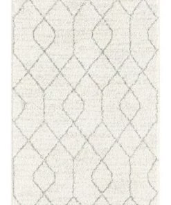 Miss Amara Neda Grey And Ivory Diamond Pattern Runner Rug All Rugs