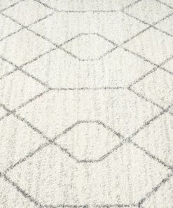 Miss Amara Neda Grey And Ivory Diamond Pattern Runner Rug All Rugs