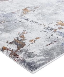 Miss Amara All Rugs Neve Blue Grey And Bronze Transitional Motif Rug