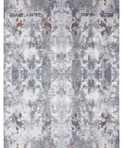 Miss Amara All Rugs Neve Blue Grey And Bronze Transitional Motif Rug