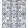 Miss Amara Neve Blue Grey And Bronze Transitional Motif Runner Rug All Rugs