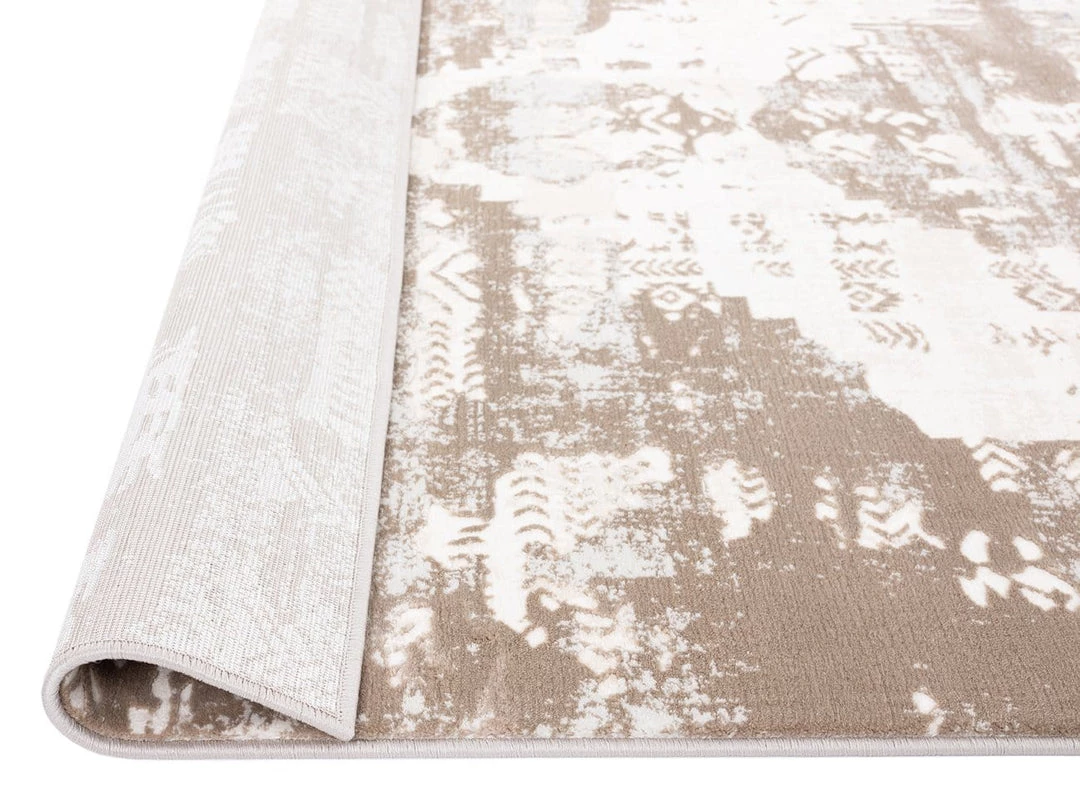 Miss Amara Niaran Beige And Ivory Distressed Tribal Runner Rug All Rugs