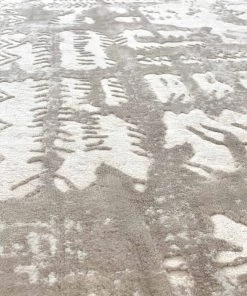 Miss Amara Niaran Beige And Ivory Distressed Tribal Rug