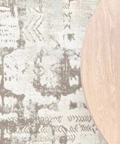 Miss Amara Niaran Beige And Ivory Distressed Tribal Rug