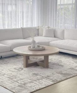 Miss Amara Niaran Beige And Ivory Distressed Tribal Rug