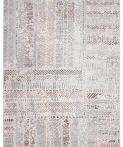 Miss Amara Nishem Brown Grey And Ivory Distressed Tribal Rug