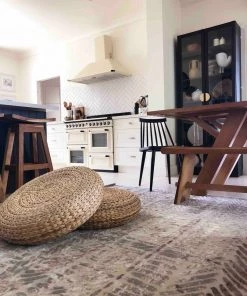 Miss Amara Nishem Brown Grey And Ivory Distressed Tribal Rug