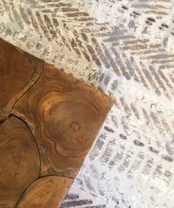 Miss Amara Nishem Brown Grey And Ivory Distressed Tribal Rug