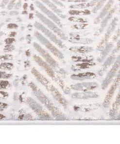 Miss Amara Nishem Brown Grey And Ivory Distressed Tribal Runner Rug All Rugs