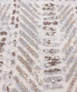 Miss Amara Nishem Brown Grey And Ivory Distressed Tribal Rug