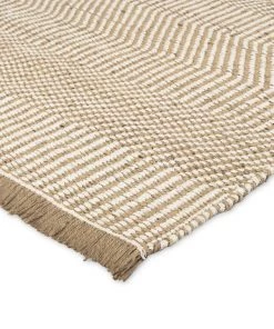 Miss Amara Nita Cream And Brown Jute Rug