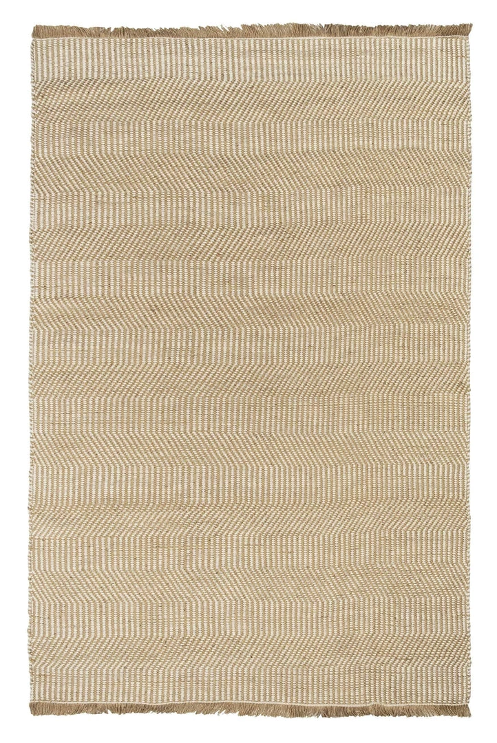 Miss Amara Nita Cream And Brown Jute Rug