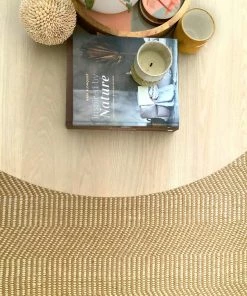 Miss Amara Nita Cream And Brown Jute Rug