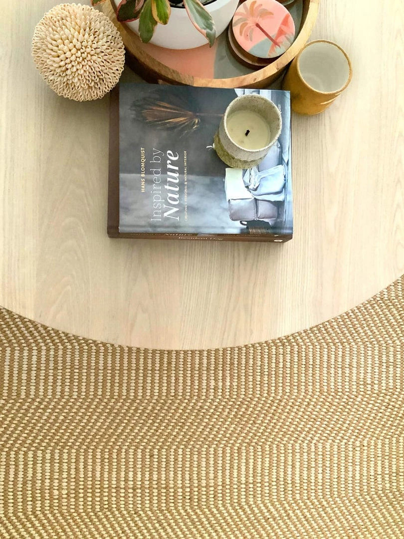 Miss Amara Nita Cream And Brown Jute Rug