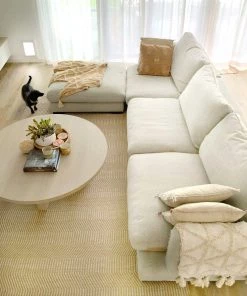 Miss Amara Nita Cream And Brown Jute Rug