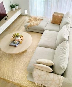 Miss Amara Nita Cream And Brown Jute Rug