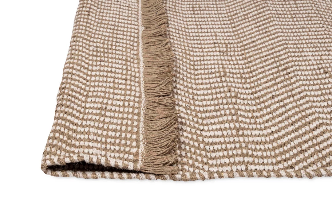 Miss Amara Nita Cream And Brown Jute Runner Rug All Rugs