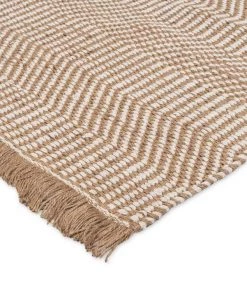Miss Amara Nita Cream And Brown Jute Runner Rug All Rugs