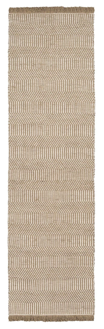 Miss Amara Nita Cream And Brown Jute Runner Rug All Rugs