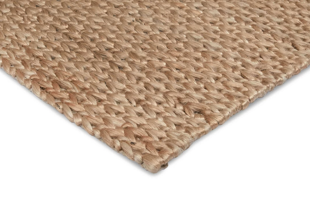 Miss Amara All Rugs Nora Natural Tan Braided Jute Rug