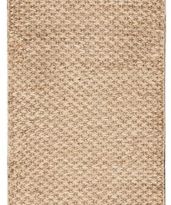 Miss Amara Nora Natural Tan Braided Jute Runner Rug