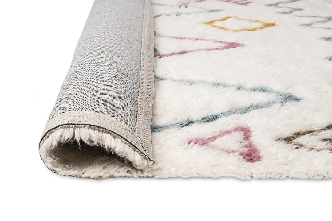 Miss Amara All Rugs Nori Pastel Multi-Colour Abstract Tribal Shag Rug