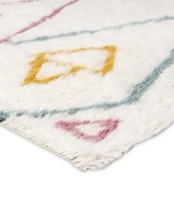 Miss Amara All Rugs Nori Pastel Multi-Colour Abstract Tribal Shag Rug