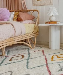 Miss Amara All Rugs Nori Pastel Multi-Colour Abstract Tribal Shag Rug