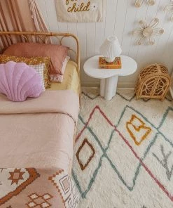 Miss Amara All Rugs Nori Pastel Multi-Colour Abstract Tribal Shag Rug